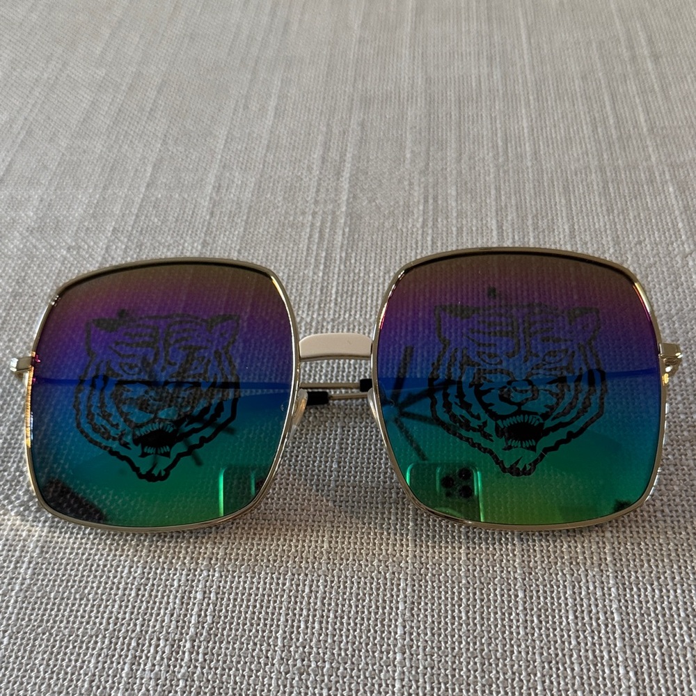 Gucci Multicolored Mirrored Square Sunglasses